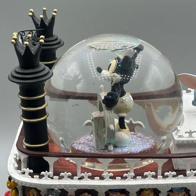 LOT 129B: Disney Steamboat Willie Liberty Belle River Boat Mickey Mouse Musical Snow Globe