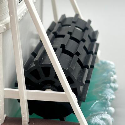 LOT 129B: Disney Steamboat Willie Liberty Belle River Boat Mickey Mouse Musical Snow Globe