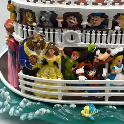 LOT 129B: Disney Steamboat Willie Liberty Belle River Boat Mickey Mouse Musical Snow Globe