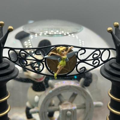 LOT 129B: Disney Steamboat Willie Liberty Belle River Boat Mickey Mouse Musical Snow Globe