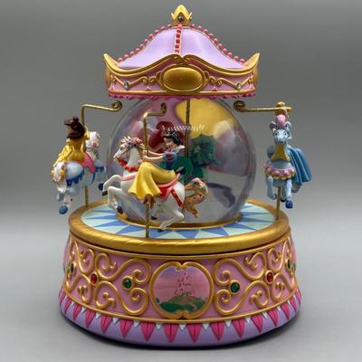 LOT 130B: Disney Multi Princess Carousel Musical Snow Globe