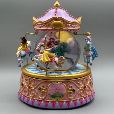 LOT 130B: Disney Multi Princess Carousel Musical Snow Globe