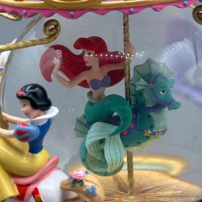 LOT 130B: Disney Multi Princess Carousel Musical Snow Globe