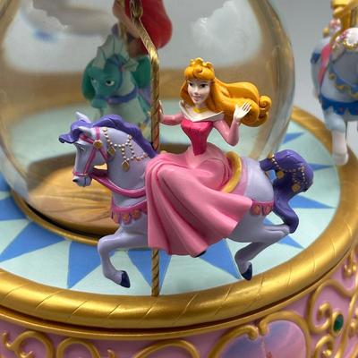 LOT 130B: Disney Multi Princess Carousel Musical Snow Globe