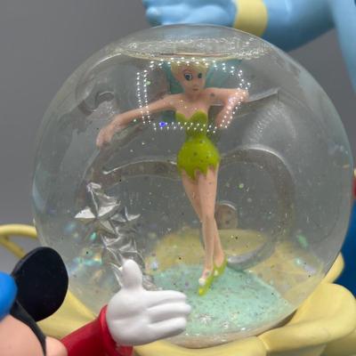 LOT 131B: Disney 25th Anniversary Tinkerbell Mickey Goofy Genie Musical Snow Globe