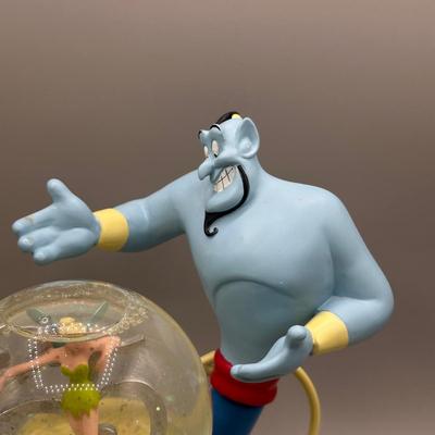 LOT 131B: Disney 25th Anniversary Tinkerbell Mickey Goofy Genie Musical Snow Globe