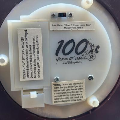 LOT 132B: Disney 100 Years Of Magic Musical Snow Globe