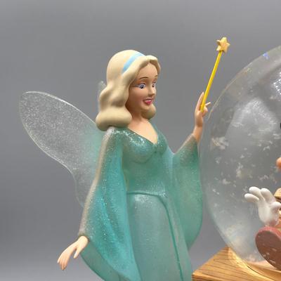 LOT 135B: Vintage Disney Pinocchio & Blue Fairy Musical Snow Globe