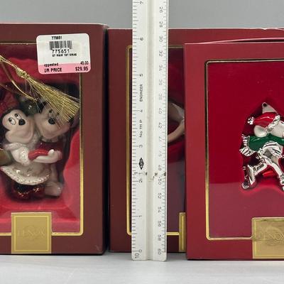LOT 136B: Lenox X Disney Ornaments in Box