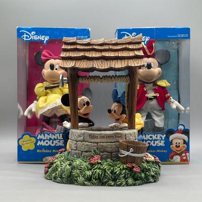 LOT 137B: Disney Wishes Can Come True Coin Bank & Mickey/Minnie Mouse Nutcrackers in Box