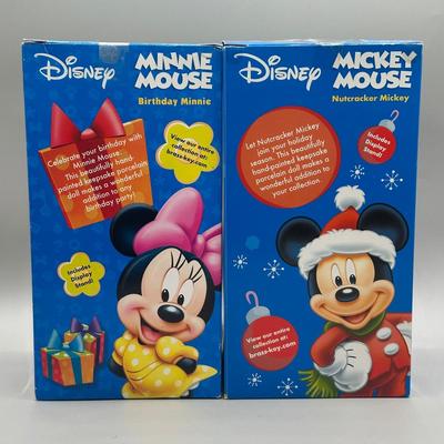LOT 137B: Disney Wishes Can Come True Coin Bank & Mickey/Minnie Mouse Nutcrackers in Box