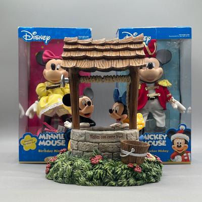 LOT 137B: Disney Wishes Can Come True Coin Bank & Mickey/Minnie Mouse Nutcrackers in Box