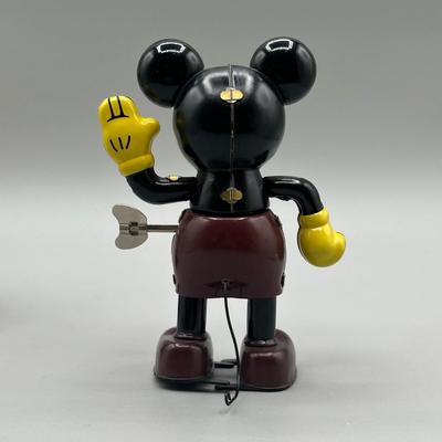 LOT 139B: Vintage Mickey & Minnie Mouse Schylling And Friends Tin Wind Up Retro Toys