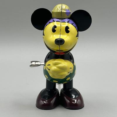 LOT 139B: Vintage Mickey & Minnie Mouse Schylling And Friends Tin Wind Up Retro Toys