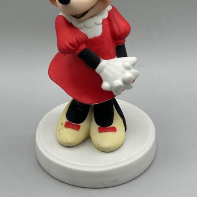 LOT 140B: Vintage Fantasia Disney Sorcerer Mickey Mouse and Minnie Mouse Porcelain Figurines