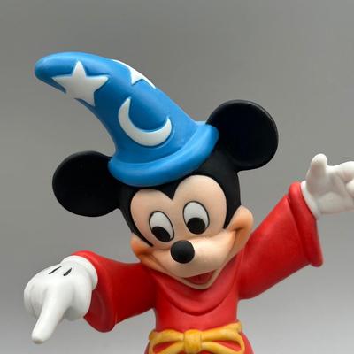LOT 140B: Vintage Fantasia Disney Sorcerer Mickey Mouse and Minnie Mouse Porcelain Figurines