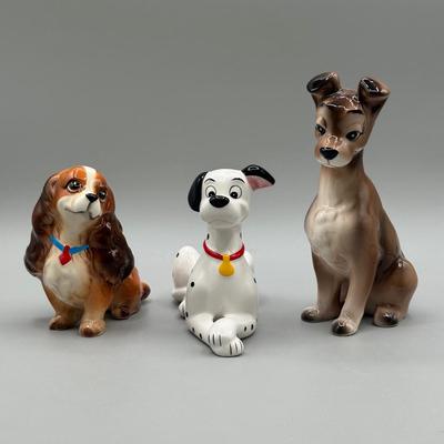 LOT 141B: Vintage Lady & The Tramp/101 Dalmatians Figurines