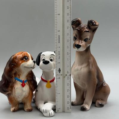LOT 141B: Vintage Lady & The Tramp/101 Dalmatians Figurines