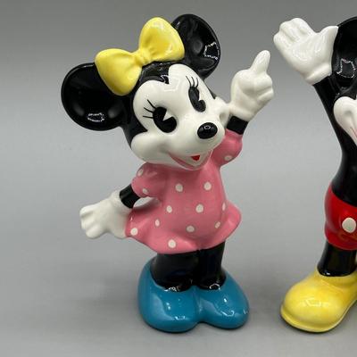 LOT 142B: Vintage Mickey & Minnie Mouse Figurines