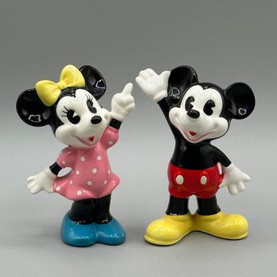 LOT 142B: Vintage Mickey & Minnie Mouse Figurines