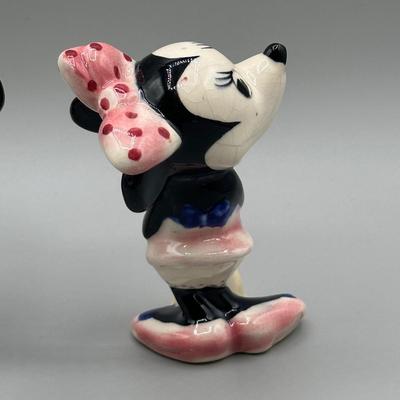 LOT 142B: Vintage Mickey & Minnie Mouse Figurines