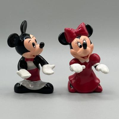 LOT 142B: Vintage Mickey & Minnie Mouse Figurines