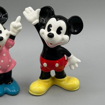 LOT 142B: Vintage Mickey & Minnie Mouse Figurines