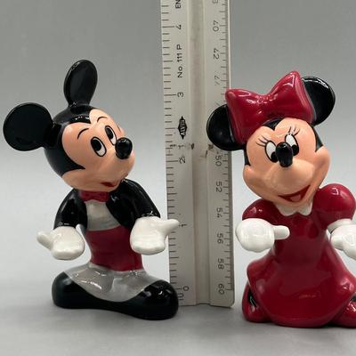 LOT 142B: Vintage Mickey & Minnie Mouse Figurines