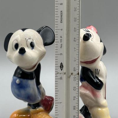LOT 142B: Vintage Mickey & Minnie Mouse Figurines
