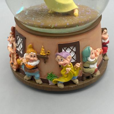 LOT: 144B: Disney x Enesco Waltz Of The Flowers & Listen To The Mocking Bird Musical Snow Globes