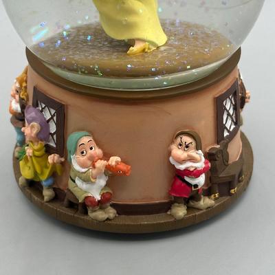 LOT: 144B: Disney x Enesco Waltz Of The Flowers & Listen To The Mocking Bird Musical Snow Globes