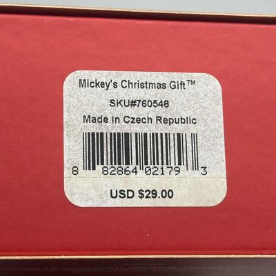 LOT 145B: Lenox Disney Crystal Mickey and Minnie Salt & Pepper Set & Mickey’s Christmas Gift Ornament