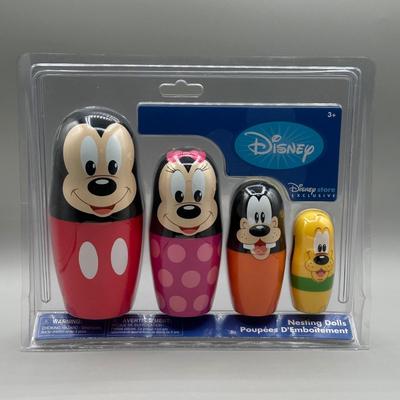 LOT 146B: Disney Nesting Doll Set NIP & Fantasia The Sorcerer's Apprentice Mickey Mouse Doll