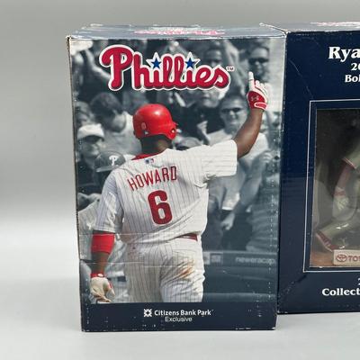 LOT 150B: Philadelphia Phillies Collection! Ryan Howard Bobble Head, Team Celebration Ornament & More