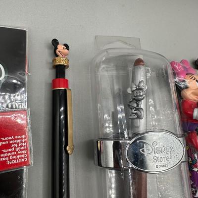 LOT 154B: Disney Pens, Calculator, Roller Card, Mini Clock, Keyboard Mouse & More