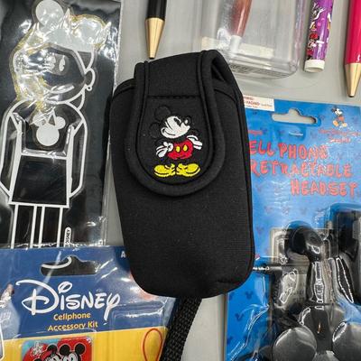 LOT 154B: Disney Pens, Calculator, Roller Card, Mini Clock, Keyboard Mouse & More