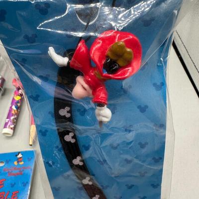 LOT 154B: Disney Pens, Calculator, Roller Card, Mini Clock, Keyboard Mouse & More