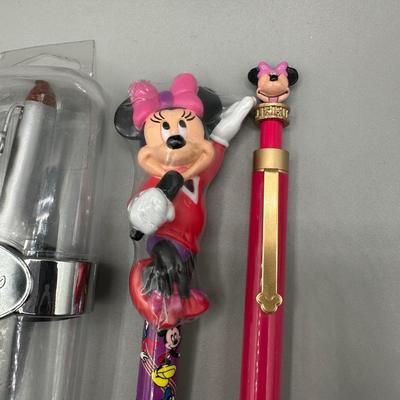 LOT 154B: Disney Pens, Calculator, Roller Card, Mini Clock, Keyboard Mouse & More