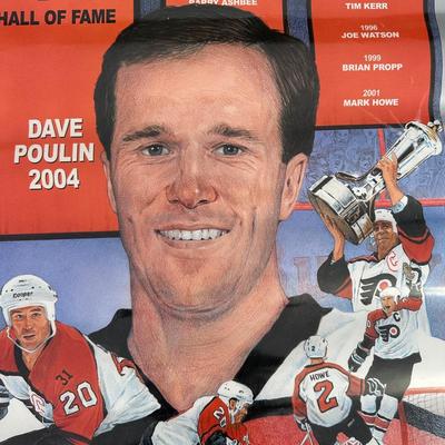 LOT 155B: Philadelphia Flyers Collection - Bernie Parent Figurine in Box, Poster & More