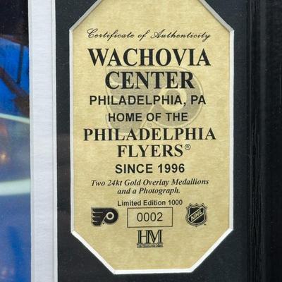 LOT 155B: Philadelphia Flyers Collection - Bernie Parent Figurine in Box, Poster & More