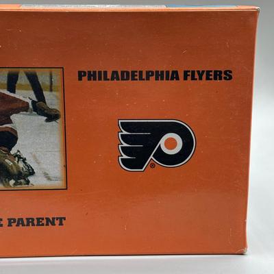 LOT 155B: Philadelphia Flyers Collection - Bernie Parent Figurine in Box, Poster & More