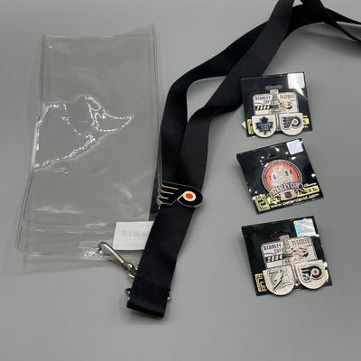 LOT 155B: Philadelphia Flyers Collection - Bernie Parent Figurine in Box, Poster & More