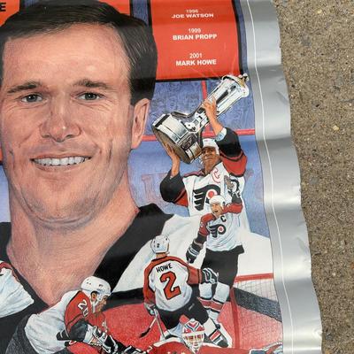 LOT 155B: Philadelphia Flyers Collection - Bernie Parent Figurine in Box, Poster & More
