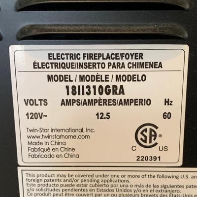 LOT 161 A: Twin Star International Electric Fireplace Model #18ll10GRA