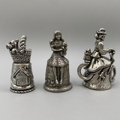 LOT 164 A: Wizard of Oz Pewter Thimble Collection