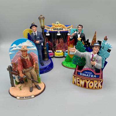 LOT 166 A: Frank Sinatra, Dean Martin, John Wayne, & "Grease" Drive In Ornament Collection