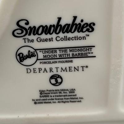 LOT 168 A: Department 56 Snowbabies The Guest Collection: "Under The Midnight Moon With Barbie", "A Kiss For You And 2000...