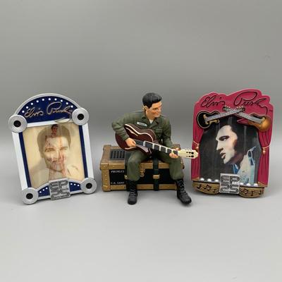 LOT 169 A: Elvis Presley Ornament Collection: Department 56 "Elvis Presley's Graceland", 1955 Cadillac Fleetwood, & More