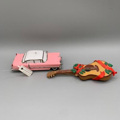 LOT 169 A: Elvis Presley Ornament Collection: Department 56 "Elvis Presley's Graceland", 1955 Cadillac Fleetwood, & More