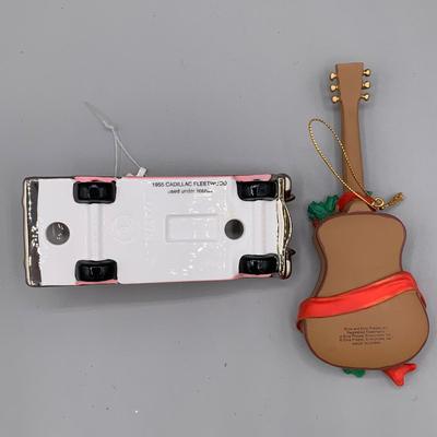 LOT 169 A: Elvis Presley Ornament Collection: Department 56 "Elvis Presley's Graceland", 1955 Cadillac Fleetwood, & More